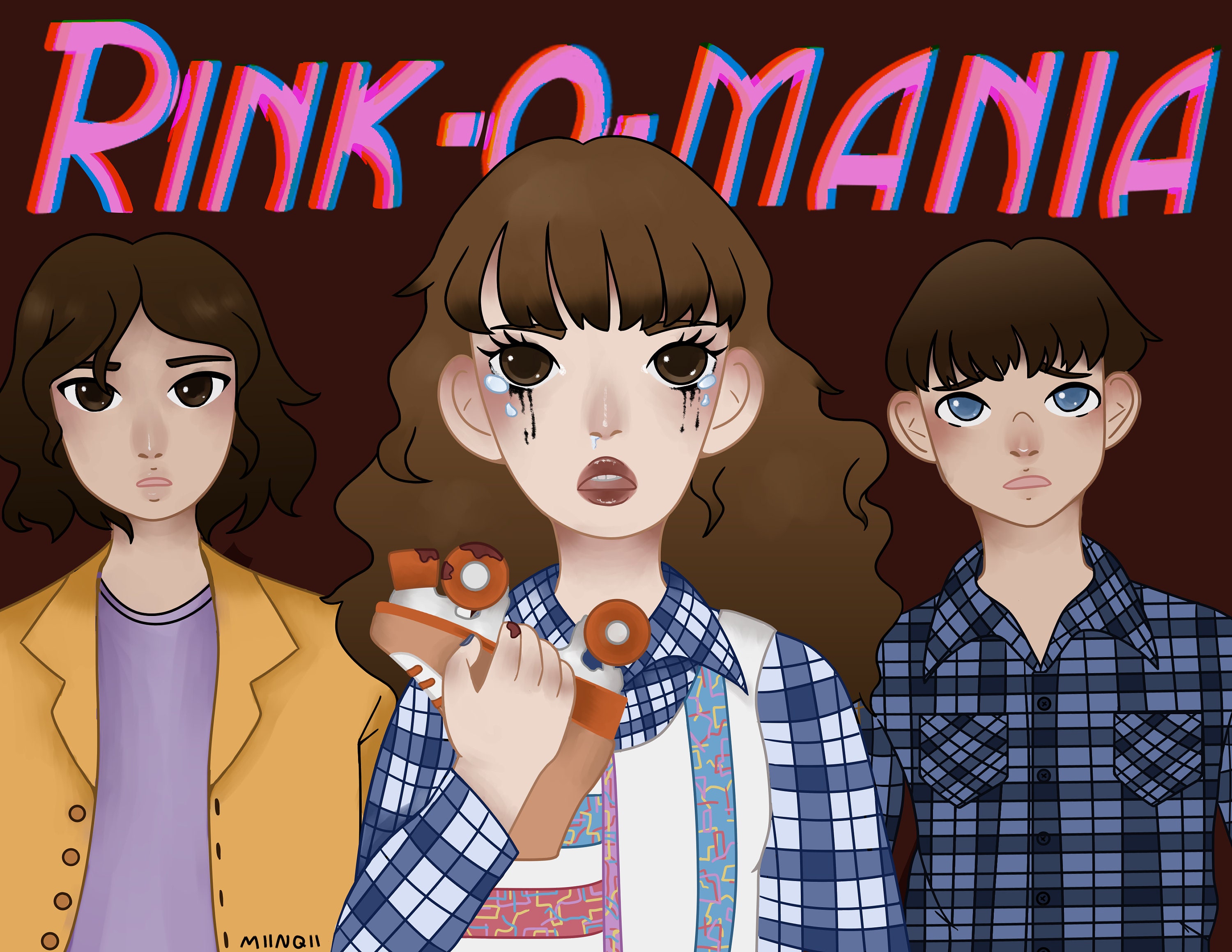 Stranger Things Print rink-o-mania A4 - Etsy