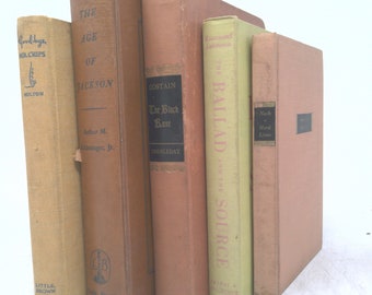 Set di libri vintage con titolo in primo piano / * The Black Rose / Thomas B. Costain * / Set di libri vintage decorativi / Decorazione del libro / 5 libri / Set