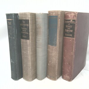 Vintage Book Set with Featured Title | Fundamentals of Radio | Decorative Vintage Book Sets | Book Décor | 5 Book/Set