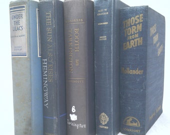 Vintage Book Set with Featured Title | *Booth Tarkington/James Woodress* | Decorative Vintage Book Sets | Book Décor | 5 Books/Set