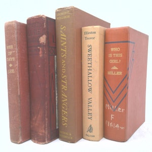 Vintage Book Set with Featured Title | *Saints and Strangers/George Willison* | Decorative Vintage Book Sets | Book Décor | 5 Books/Set