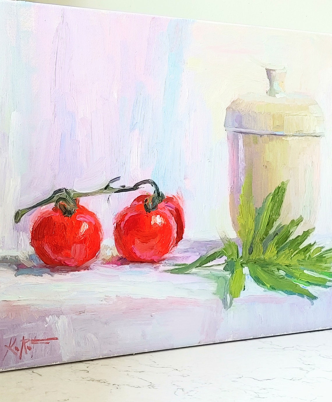 Kitchen art Oil Painting on Canvas Original Art Wall Decor for Etsy