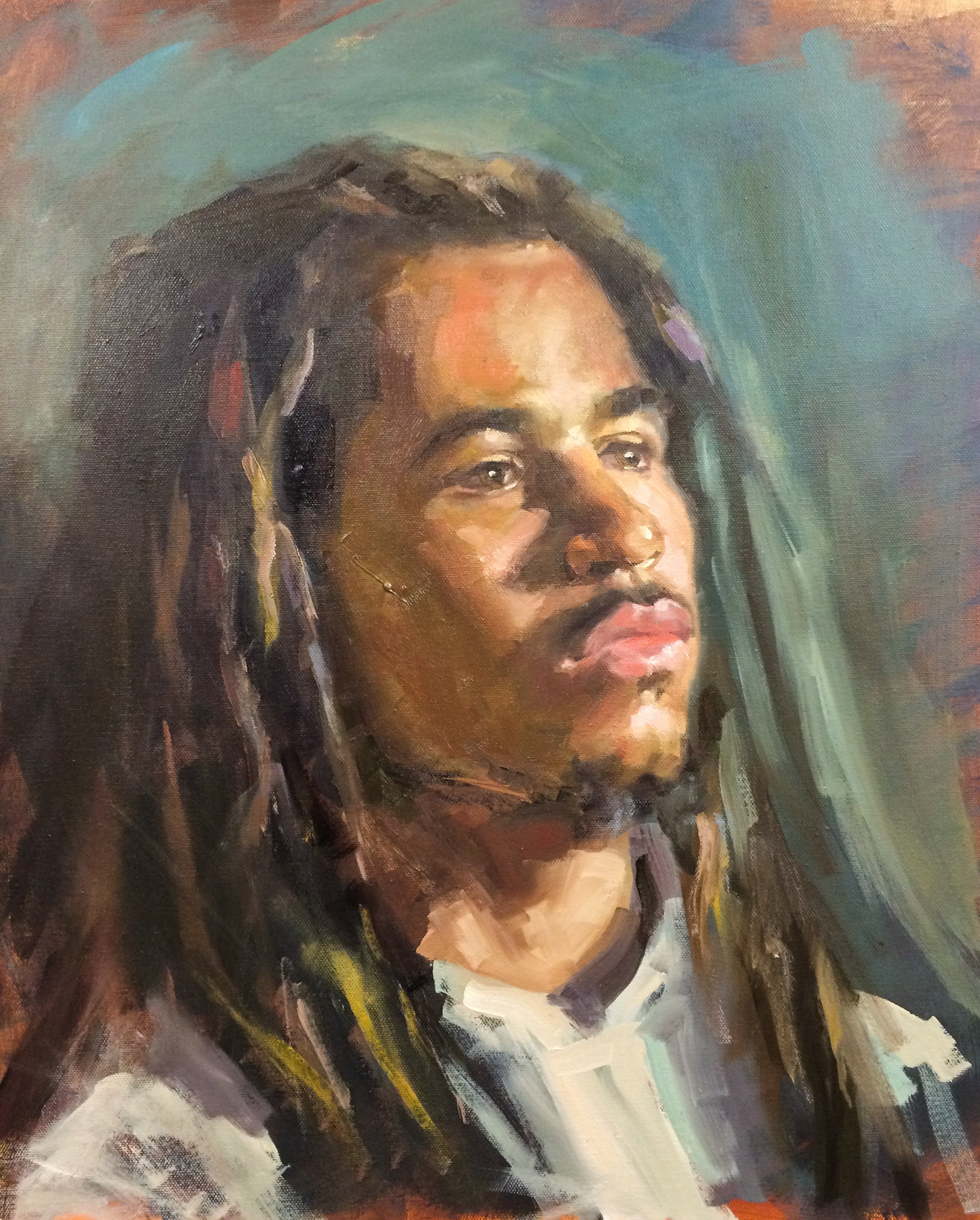 Black Man Portrait Wall Art Oil Painting on Canvas Wall Decor Etsy