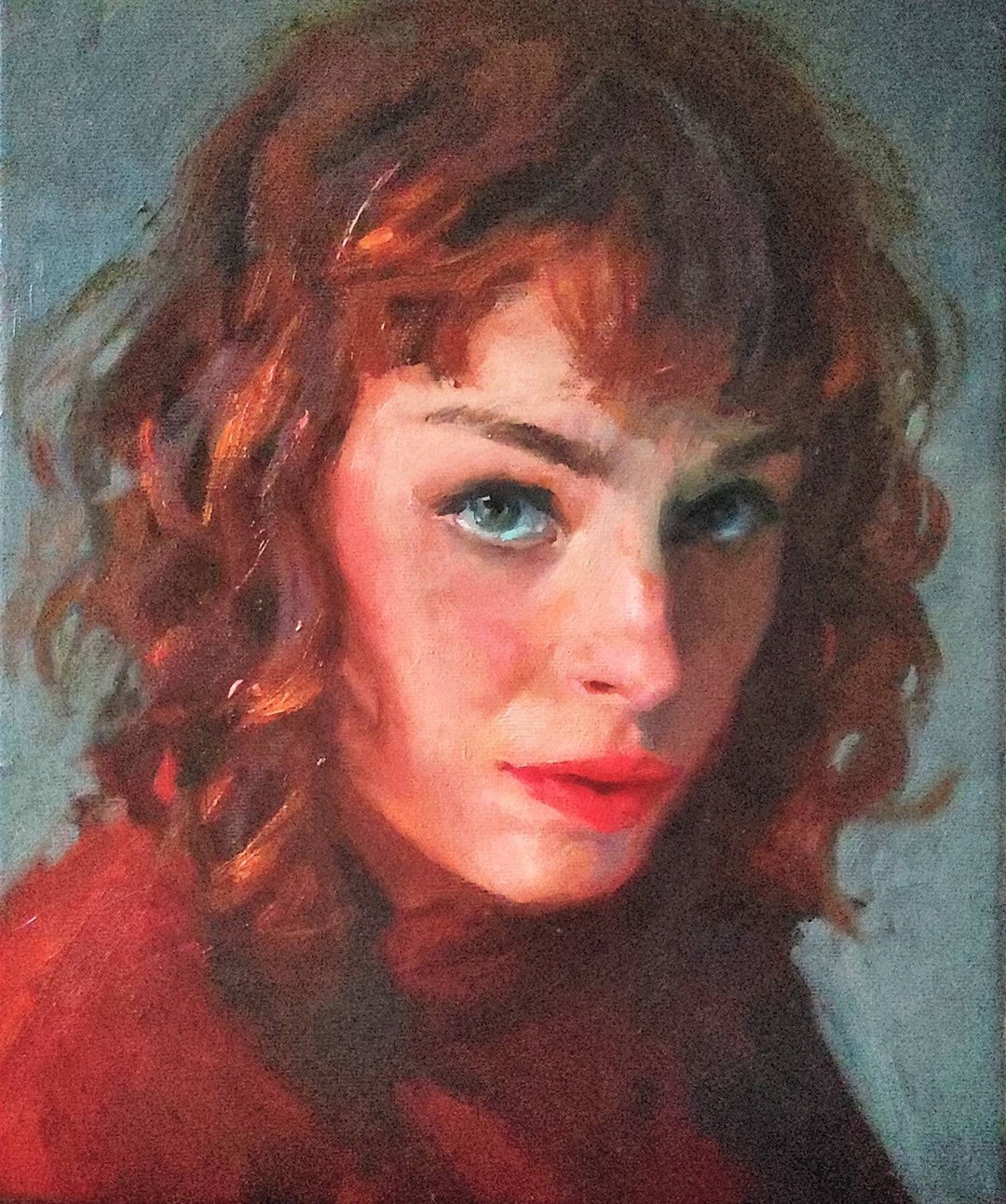 Contemporary Female Portrait Modern Girl Art Girl Oil Painting Etsy