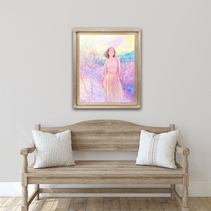 Kvinnoljemålning: Impressionistisk figurativ konst (24 x 20 tum) bild 3