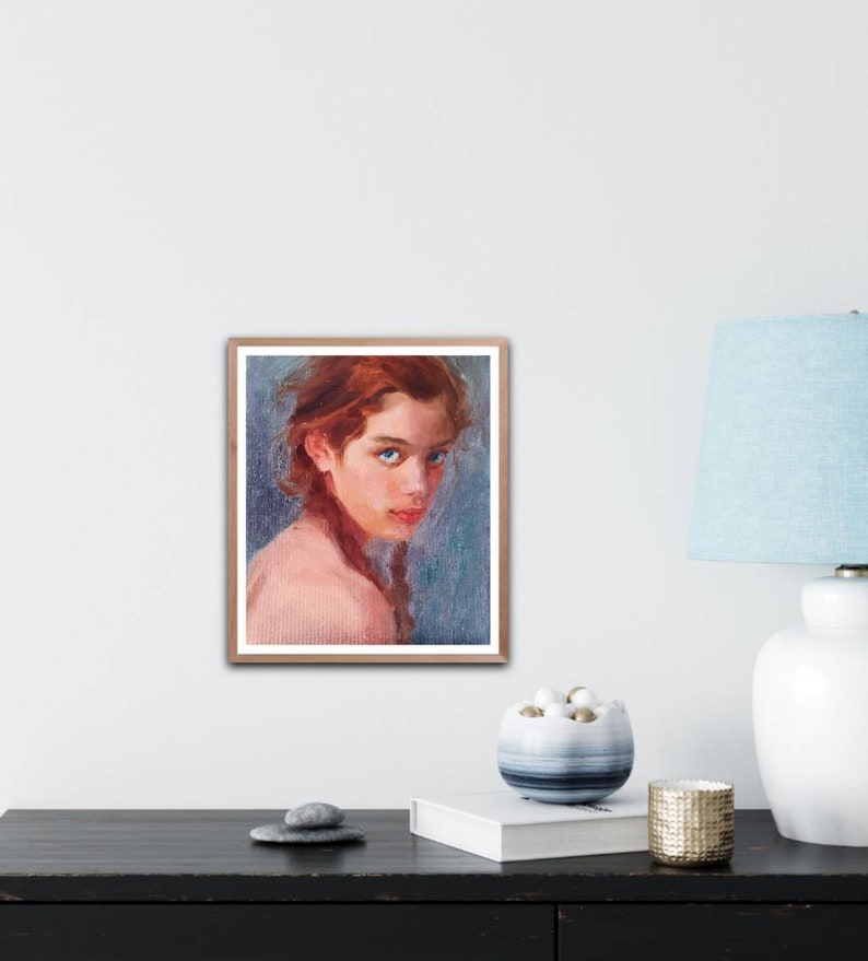 Contemporary Female Portrait Modern Girl Art Girl Oil Painting - Etsy