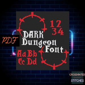 Dark Dungeon Fuente Gótica El jugador más oscuro Alfabeto geek Gótico Lovecraft Horror