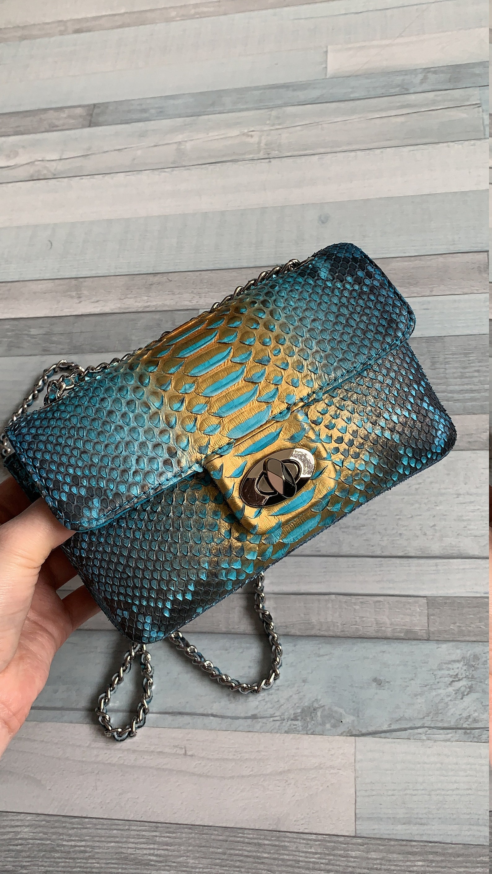 Python bag python bags bag bag crossbodysnakeskin Etsy