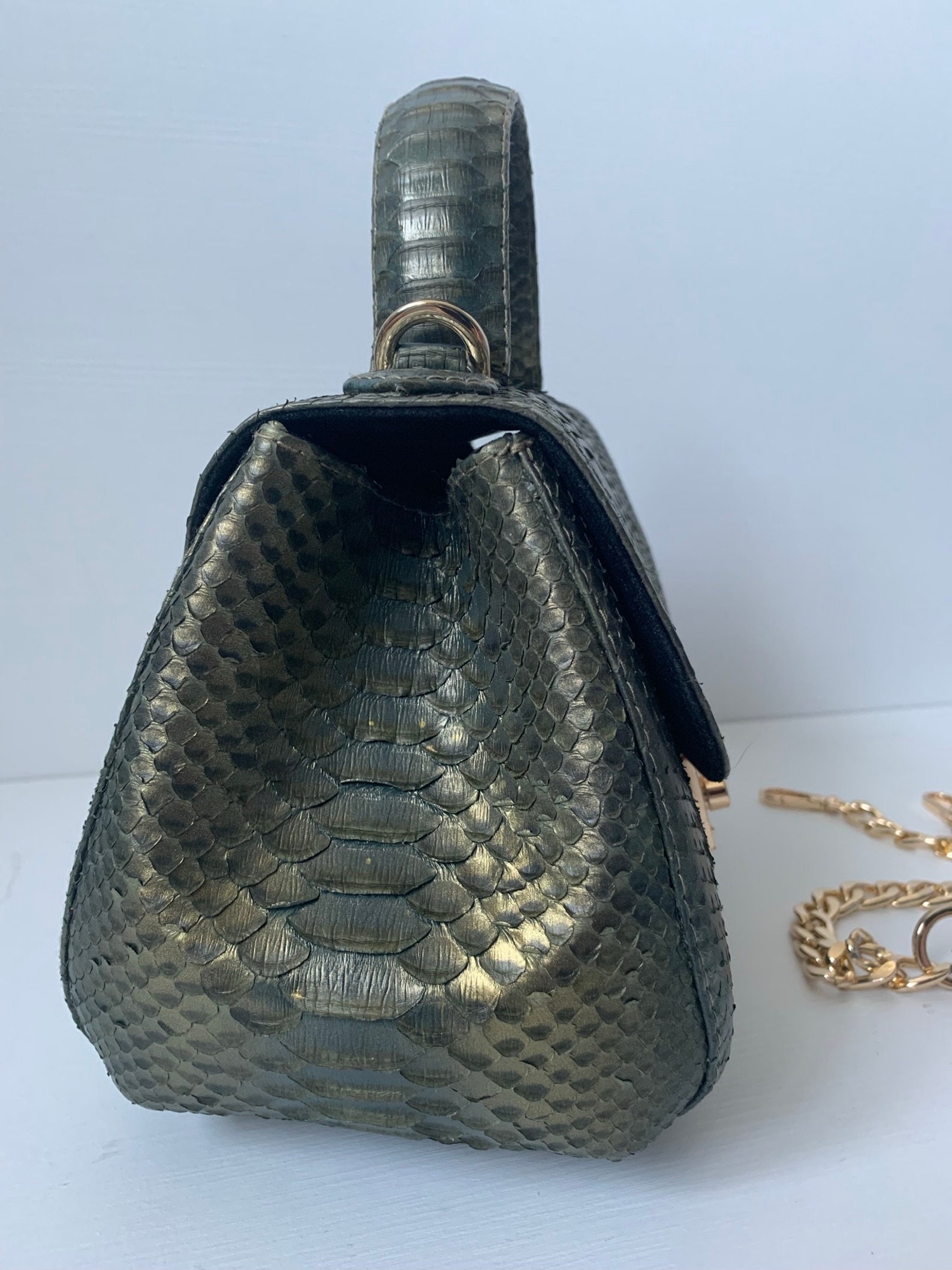 Python bag python bags bag bag crossbodysnakeskin Etsy