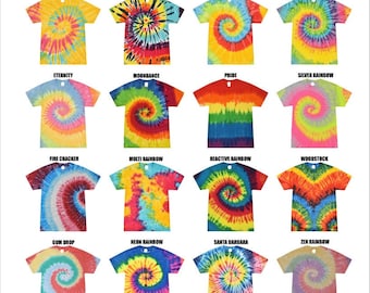 Tie Dye Unisex T-Shirt Adults and Kids (Kids 2-4 - 5XL)