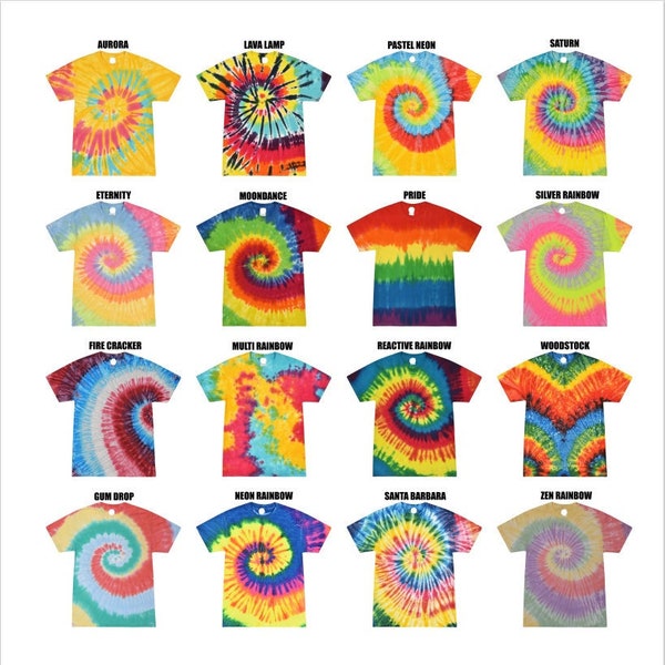 Tie Dye Unisex T-Shirt Adults and Kids (Kids 2-4 - 5XL)