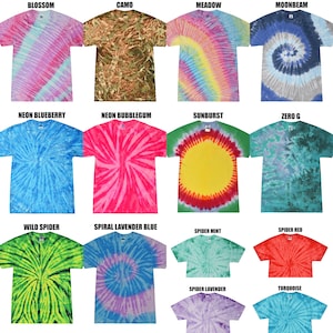 Handmade Tie-Dye T-Shirts For Kids & Adults – 100% Pre-Shrunk Cotton, Men's & Women's, Multi-Color
