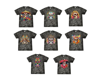 メキシカンスタイル クリスタルウォッシュ ユニセックス Tシャツ 大人と子供用 (子供 2～4 歳 - 3XL)