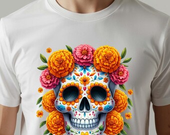 メキシカンスタイル ホワイト ユニセックス Tシャツ 大人と子供用 (子供 2-4 - 5XL)