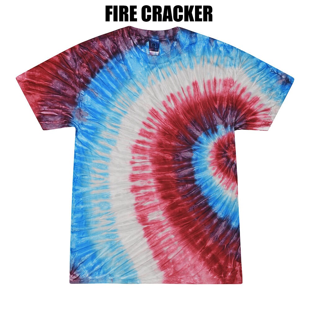 Camiseta Unisex Casual Camiseta Tie Dye Multicolor De Algodón Para Niños Y Adultos - Modelo Gildan, Manga Corta, Estilo Años 70-80 Ropa Casual Tie Dye Colorida
