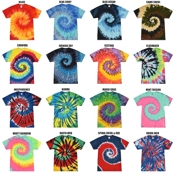 Tie Dye T-Shirts Kids and Adults (2-4 - 5XL)