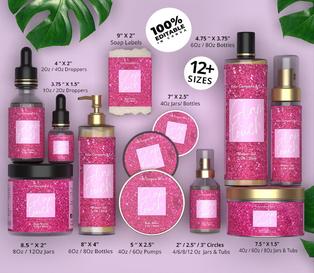 Glam Touch - DIY Editable Body Butter Product Label Collection - Body ...