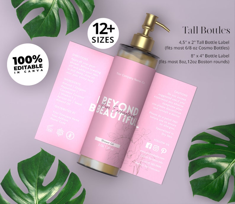 Beyond DIY Editable Body Care Product Label Collection Body Butter