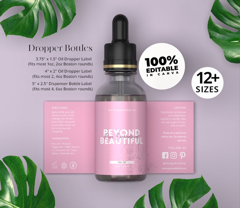 Beyond DIY Editable Body Care Product Label Collection Body Butter