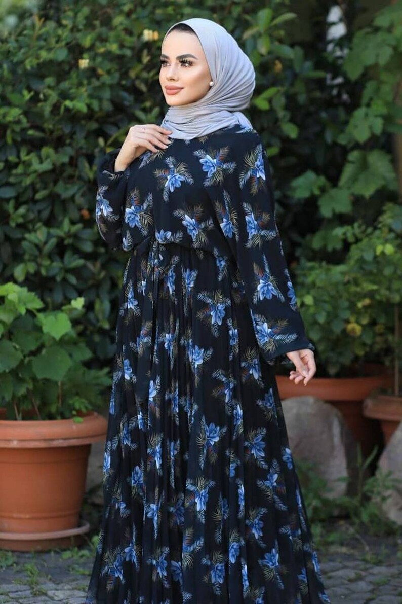 A-line Empire waist dress Dress Muslim women adult clothing dresses Islam muslim clothing for women
