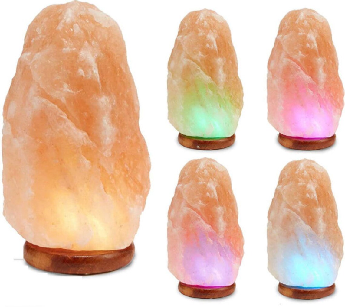 Himalayan Salt Lamp LED Multicolor Changing Pure Himalayan Etsy