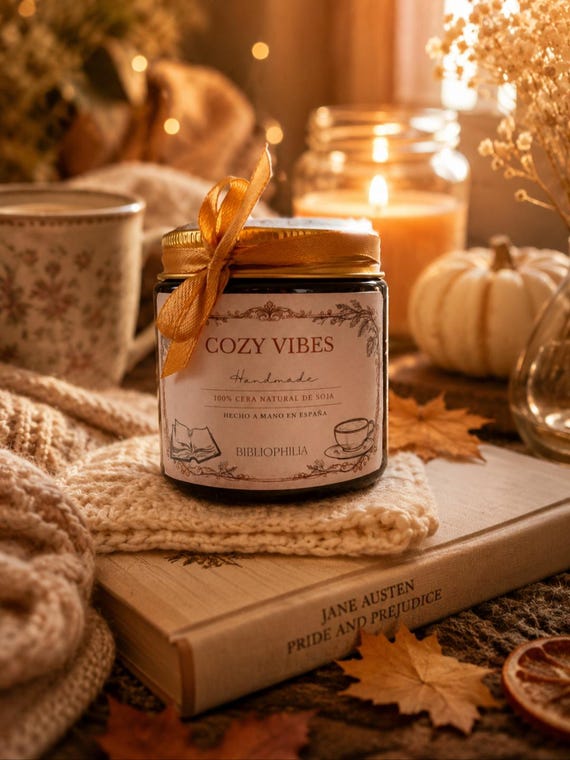 Handmade Literary Soy Candle | Bougie Artisanale Littéraire en Cire de Soja | Vela Artesanal Literaria de Soja