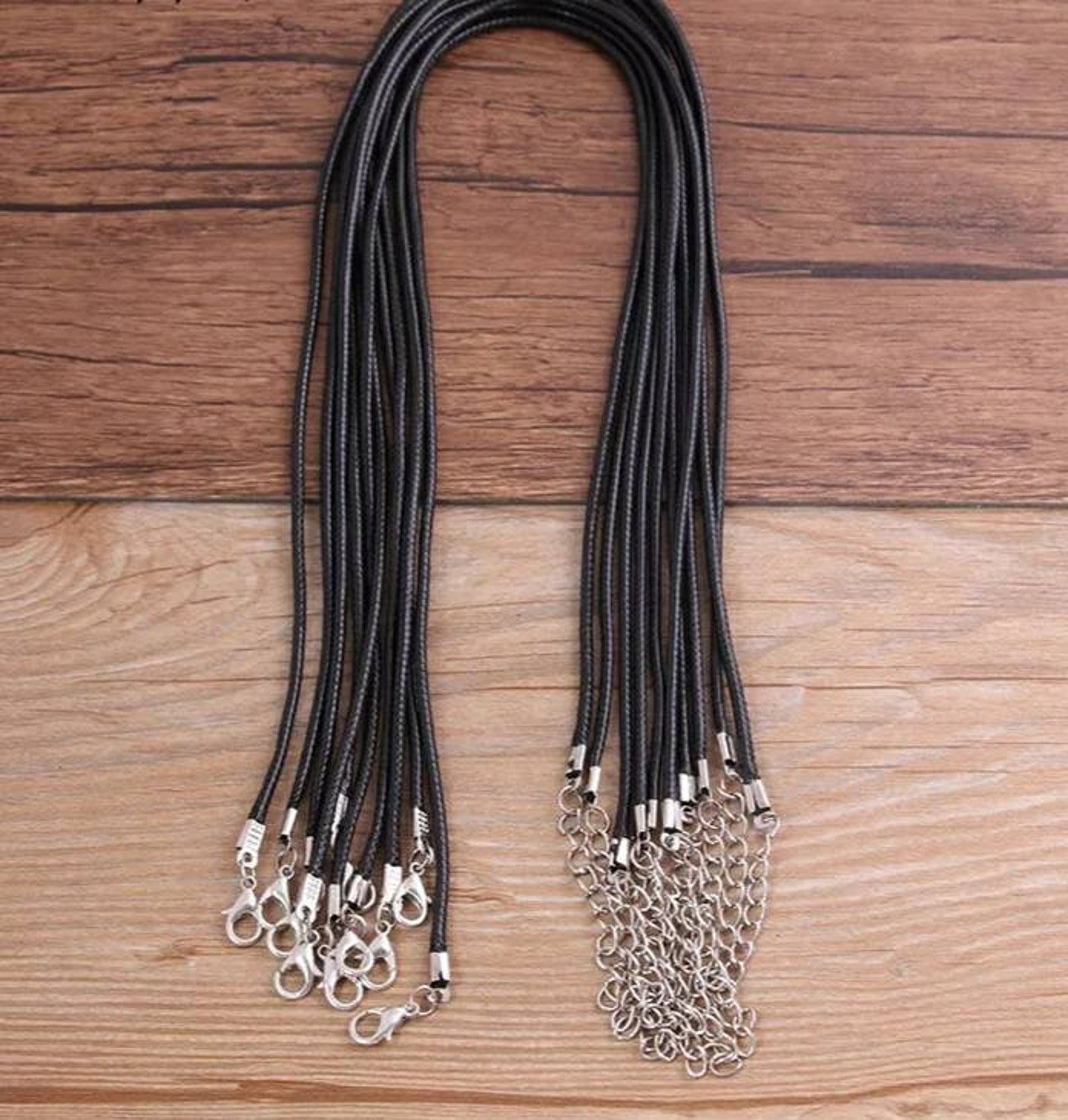 10 pcs leather cord adjustable cord jewelry making necklace | Etsy