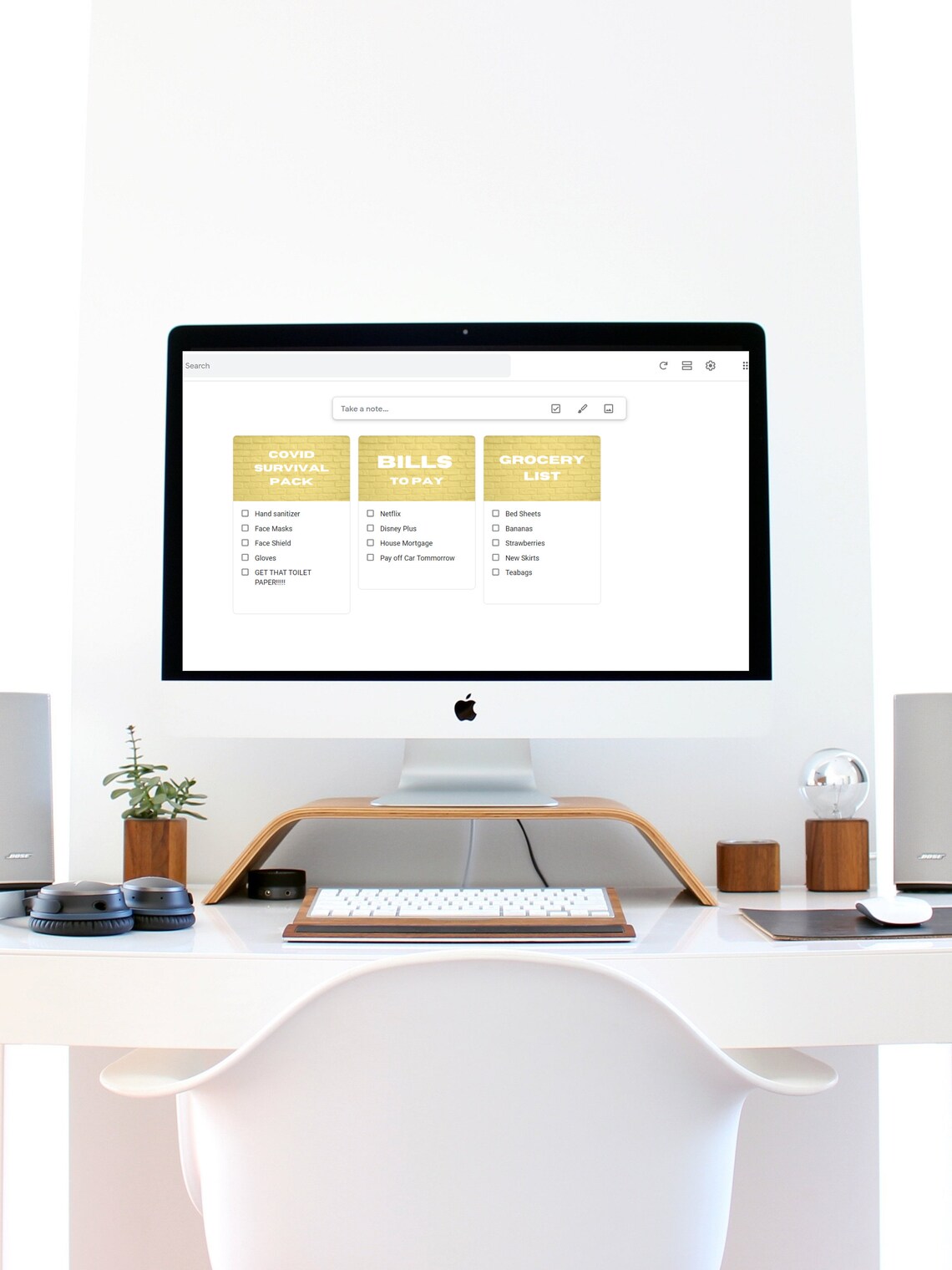 Google Keep Header Headers Google Organization List | Etsy