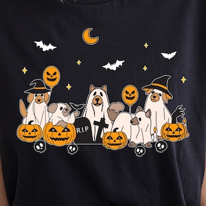 Retro Ghost Dog Svg, Spooky Season Svg, Halloween Ghost Dog Svg, Halloween Pumpkin Dog Svg, Dog Halloween Svg, Svg Cut file For Cricut