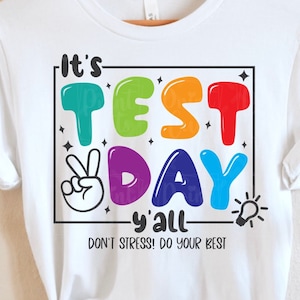 Det är testdag, alla Svg, tillbaka till skolan Svg, lärartröja Svg, testdag Svg, testsvg, lärartröja Svg, Svg för kretslopp, silhuett