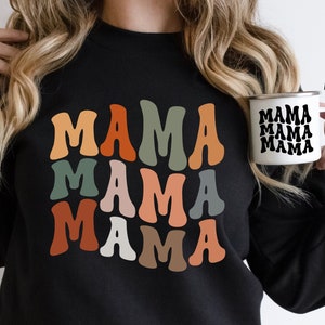Groovy Mama SVG , Retro Svg, Mother&#39;s Day Svg, Stacked Mama Svg, Trendy Svg, Boho Mama Svg, Mom Life svg, cut files For Cricut Sublimation