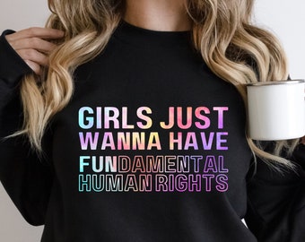Girls just wanna have fundamental human rights svg, Girl power svg, Pro choice 1973 shirt , Female power, Feminist svg , Digital Download c