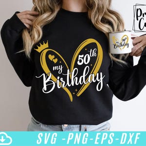 50. Geburtstags-Svg, Geburtstags-Shirt-Svg, alles Gute zum Geburtstag-Svg, Est 1975 svg, Fünfziger Geburtstags-Svg, Hallo 50, es ist mein Geburtstag, Geburtstagsparty-Svg