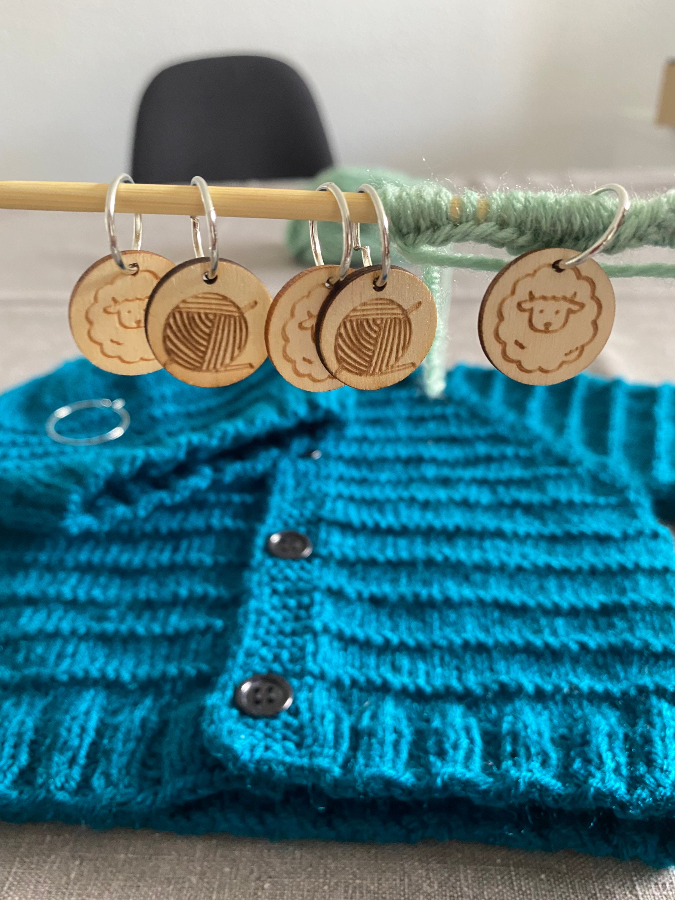 tricot, Marqueurs en bois pour tricot et crochet, Charme marqueur tricot au  crochet en bois pour tricoter au crochet Zorq