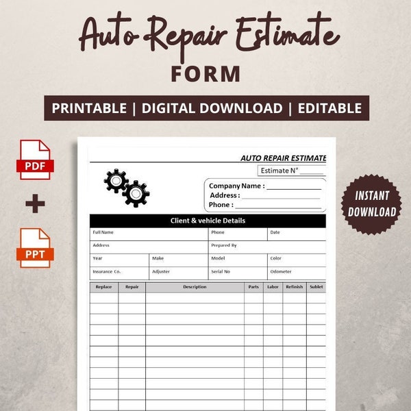Body Shop Invoice Sheet Etsy Body Shop Invoice Sheet Etsy
