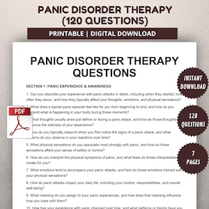 Preguntas sobre la terapia para el trastorno de pánico (PDF)