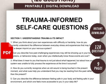 Trauma-Informed Self-Care Workbook | Therapiefragen & Heiltagebuch