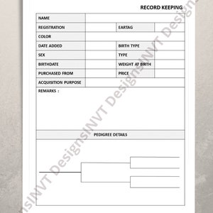 Sheep Record Keeping Template: Editable Farmer Records (PDF & PPT) - Etsy