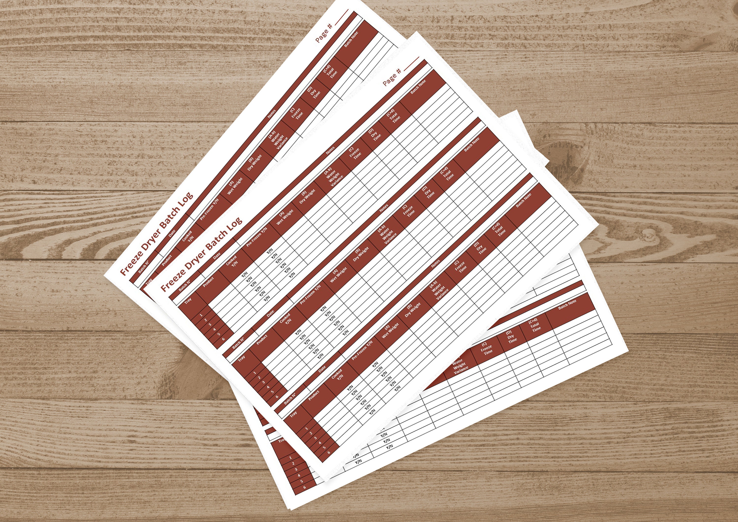 Freeze Dryer Batch Log Home Freeze Drying Freeze Dryer Food Sheet Cycle Tracking Log Dryer Use 8