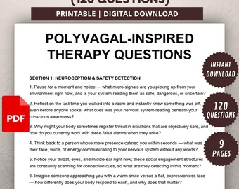 Fragen zur Polyvagal-Inpirierten Therapie | Vagus Nerv & Nervensystem Arbeitsheft