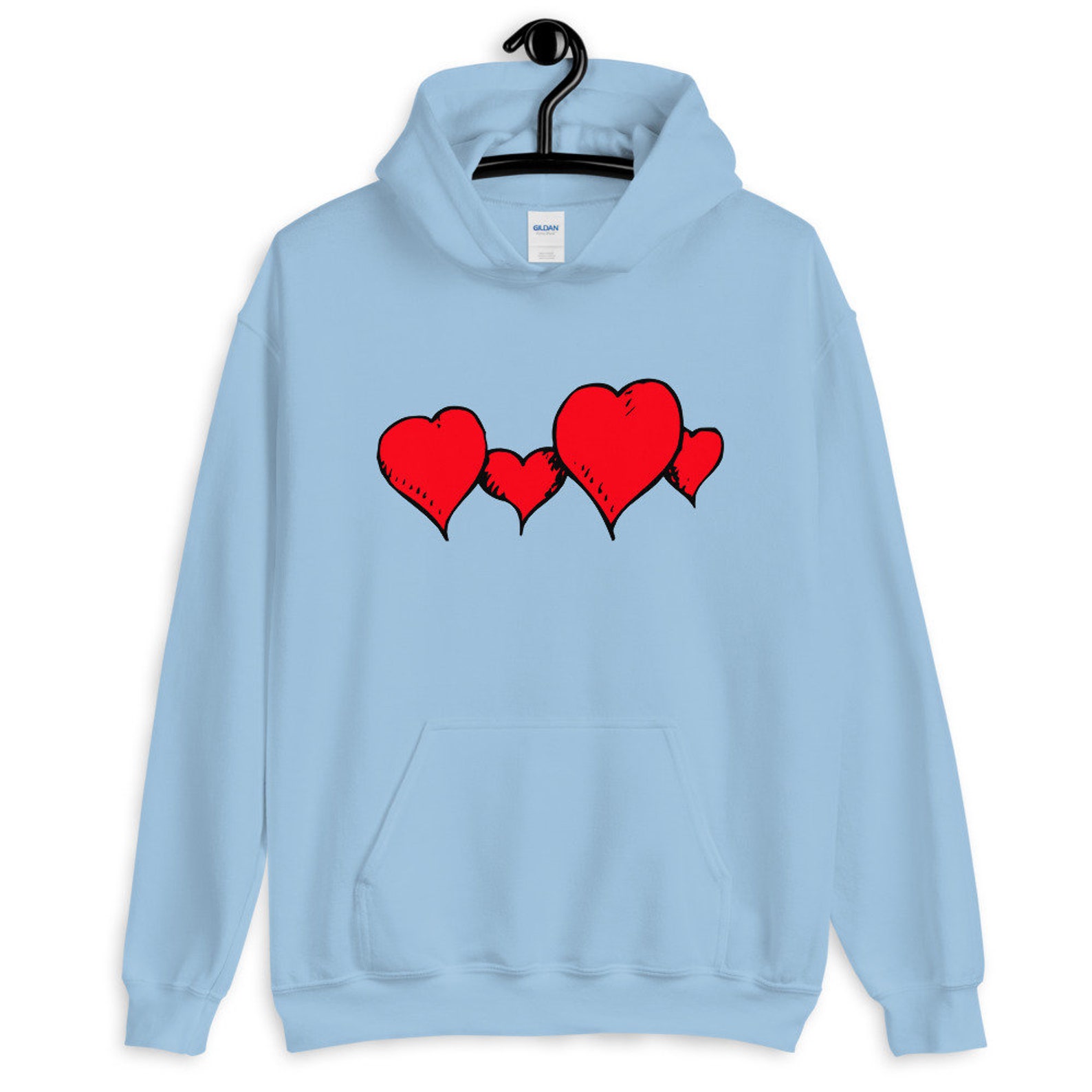 Sets von Herzen Hoodie Red Heart Hoodie Valentine Hoodie Etsy