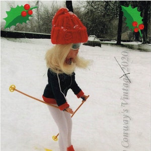 Sindy Skiing Christmas Card