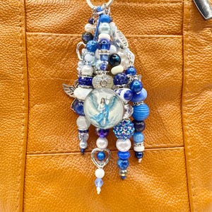 Guardian angel keychain, cute angel bag charm, beaded angel bag charm, beaded angel keychain, unique angel gift,cute angel keychain charm