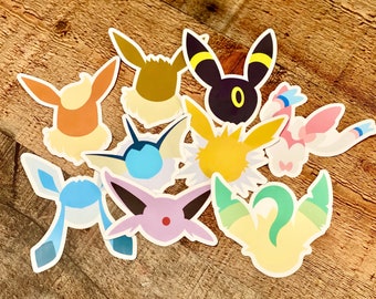 minimalist eevee evolution stickers