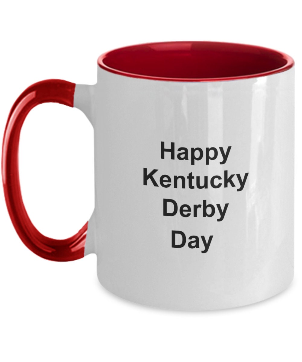 Kentucky Derby Mug Happy Kentucky Derby Day Two Tone Cup Etsy