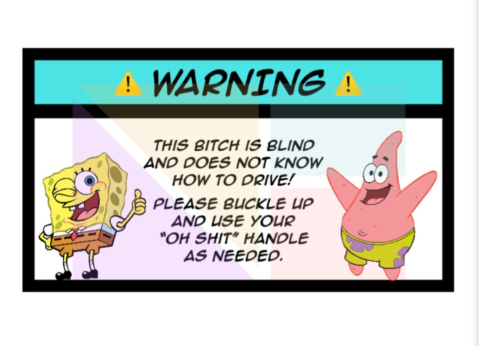 Car Warning Sticker Etsy