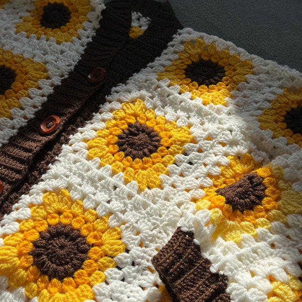 Sunflower Crochet Cardigan Pattern