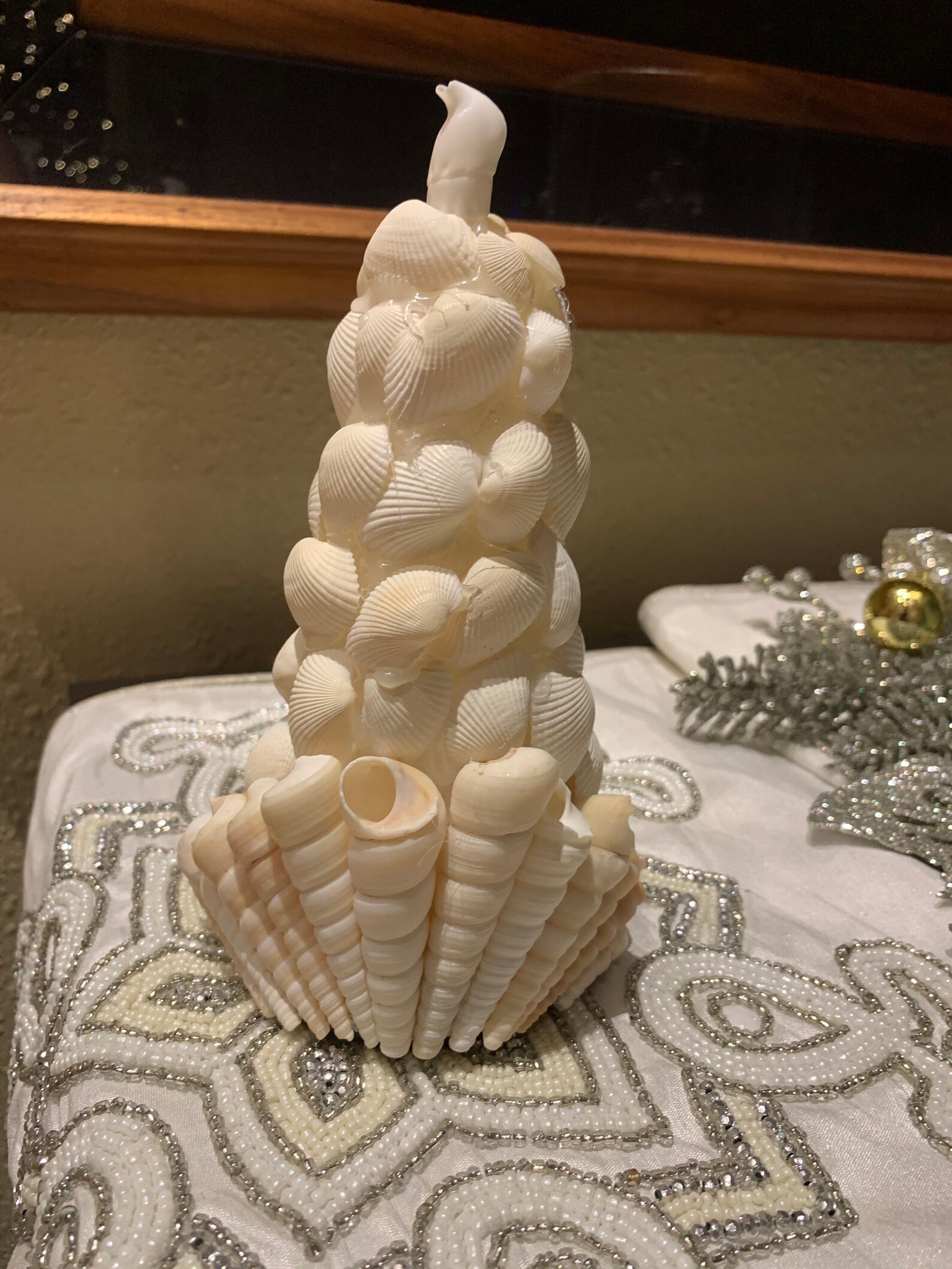 Seashell Christmas Treebeach Decorcoastal Christmas Tree Etsy