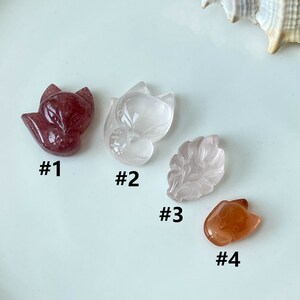 Natural Mix Quartz Fox , Rose Quartz Strawberry Crystal Fox , Crystal Home Decor , Birthday Gift , Mineral Specimen , Love Stone