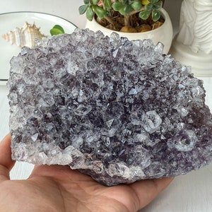 Large and Juicy Amethyst Cluster , Amethyst Cluster Natural Crystal Cluster Quartz , Crystal Home Decor , Birthday Gift , Mineral Specimen